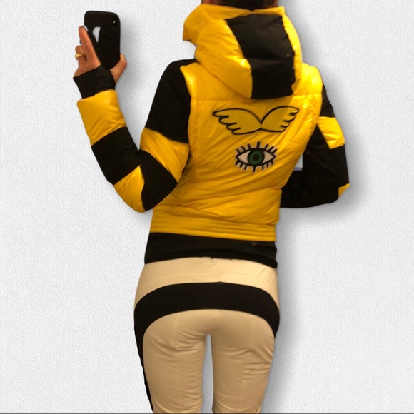 Rossignol JCC W Kaissy yellow puffer ski jacket S - Picture 2 of 6